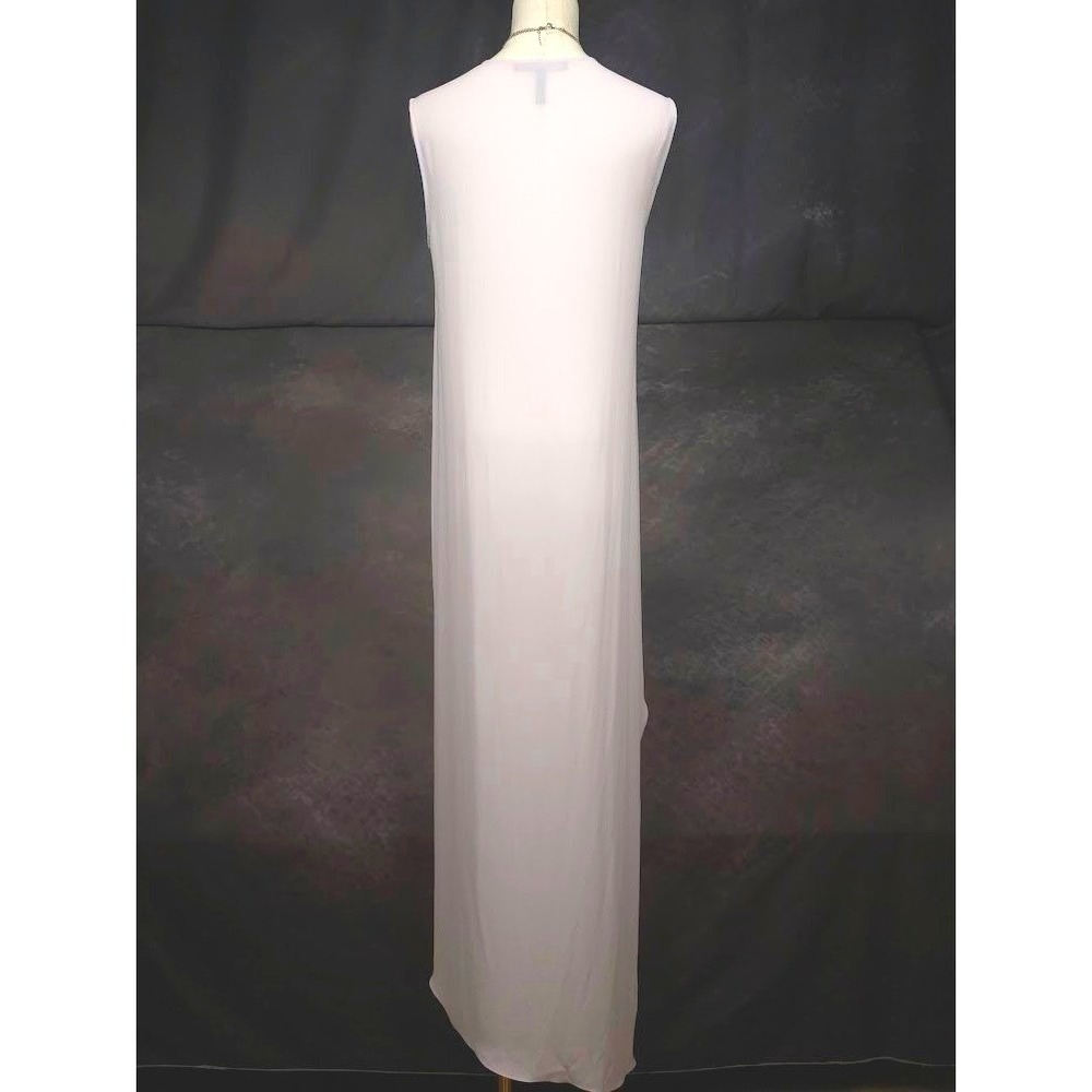 BCBGMAXAZRIA Lavender Tara Cascade Ruffle Dress Small High Low Sheer Tunic - Picture 3 of 7